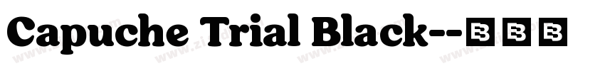 Capuche Trial Black-字体转换